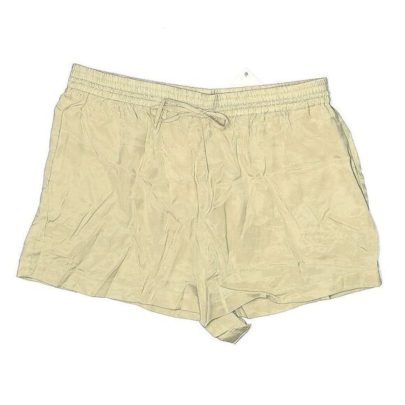 Zara Women’s Tan Pull On Lightweight Casual Elastic Waist Shorts Size XXL - NEW - Picture 1 of 4